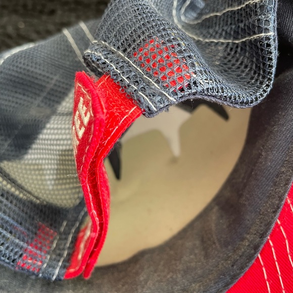 Men’s red white and blue breathable ball cap - Picture 4 of 4